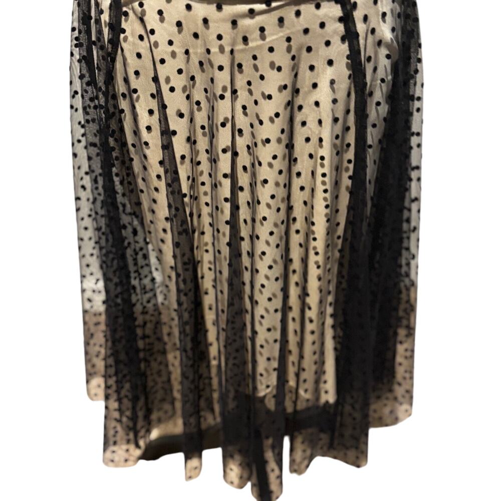 Vintage Dress sz S Black baby doll polka dot y2k Fairy overlay Whimsigoth witchy - Picture 5 of 15